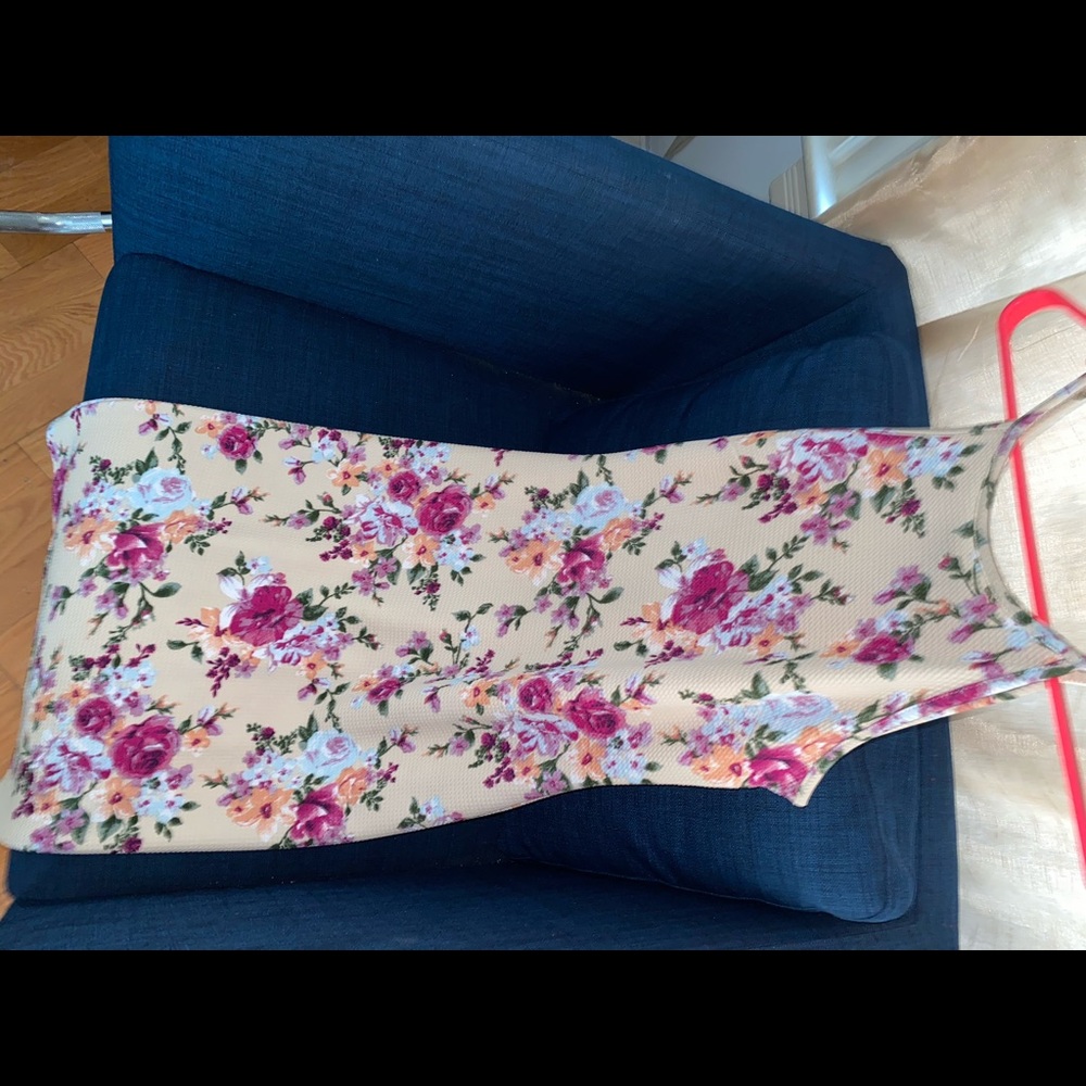 Long floral print dress